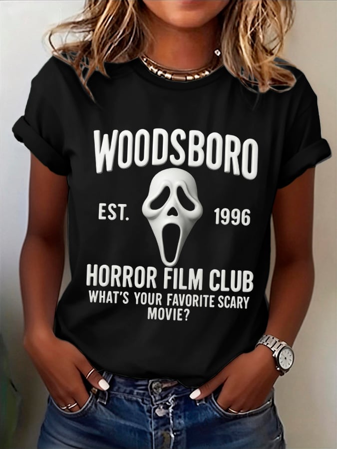 Women's Horror Movie Print T-Shirt