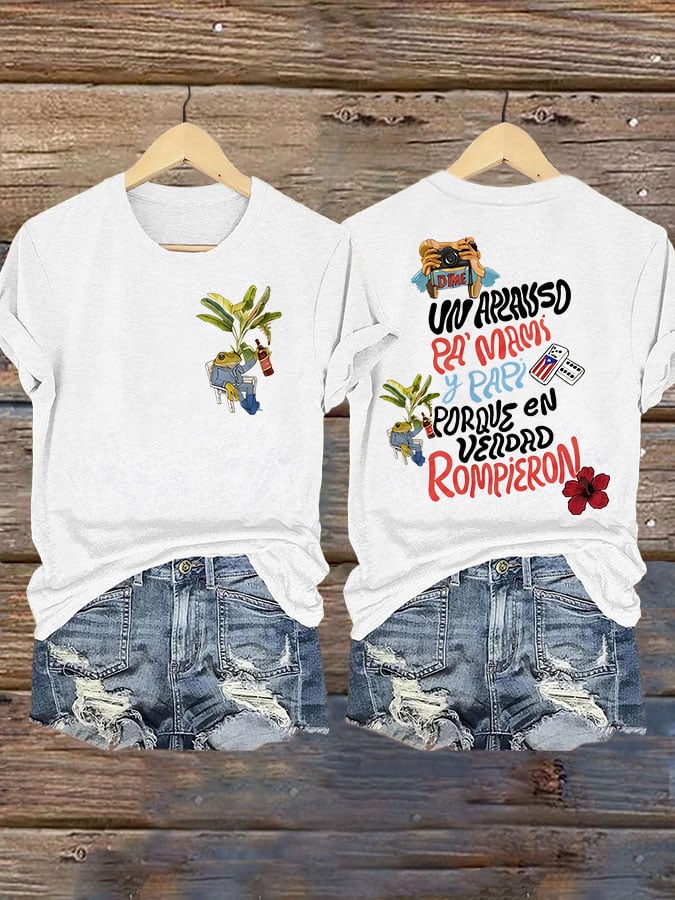 Women'S Puerto Rico Print T-Shirt