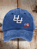 Retro Puerto Rico Print Baseball Cap