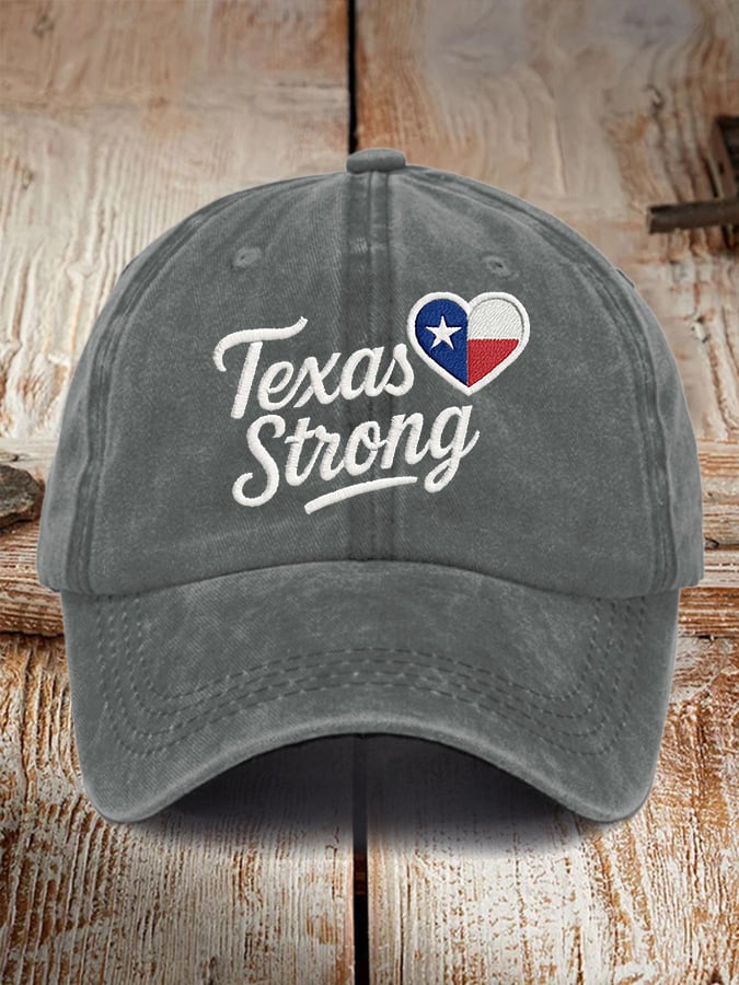 Retro Texas Strong Print Baseball Cap