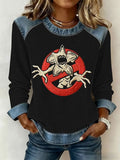 Women's Casual Film And Television Drama Print Long-Sleeve Sweatshirt