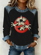 Women's Casual Film And Television Drama Print Long-Sleeve Sweatshirt