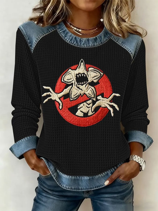 Women's Casual Film And Television Drama Print Long-Sleeve Sweatshirt
