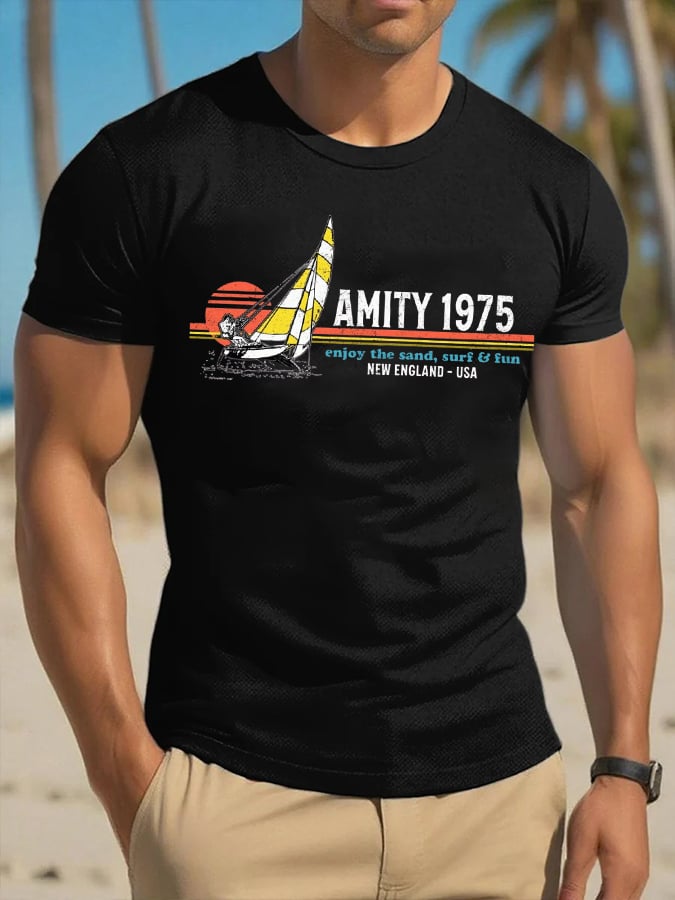 Men's Amity 1975 Printing T Shirt
