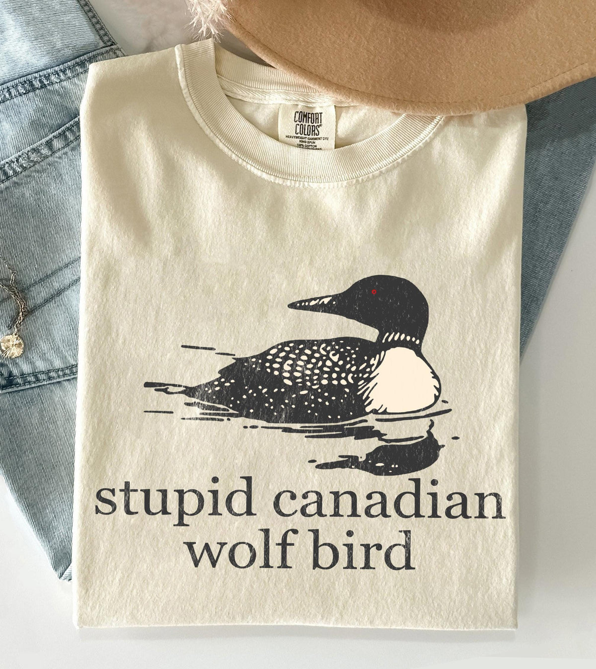 Women's political-themed round neck printed casual T-shirt