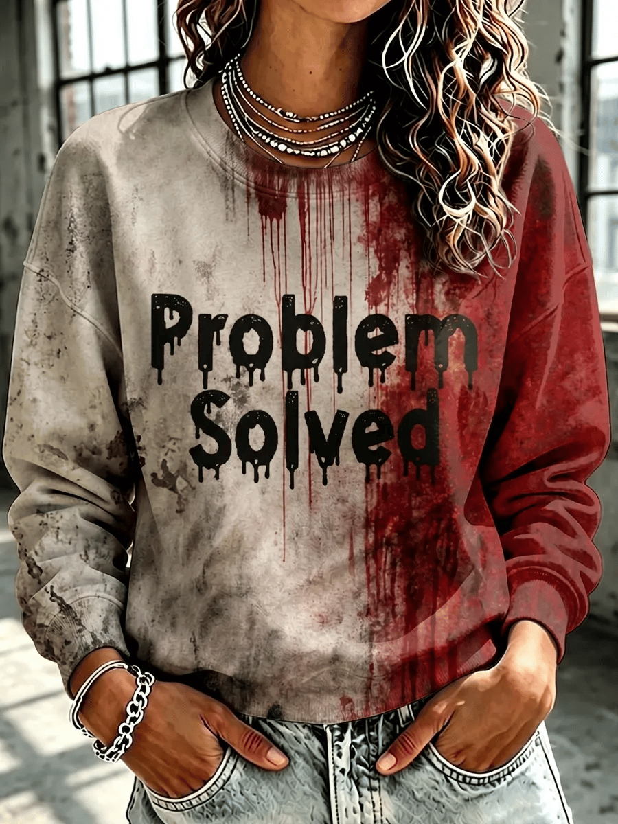 Women's Problem Solved Print Sweatshirt