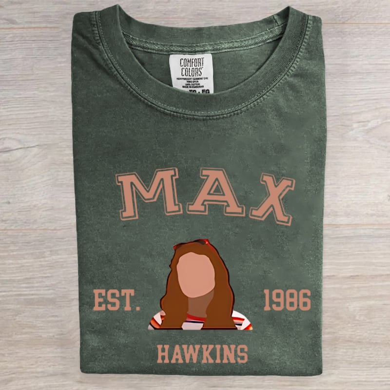 Max Est 1986 Hawins Art Print T-Shirt