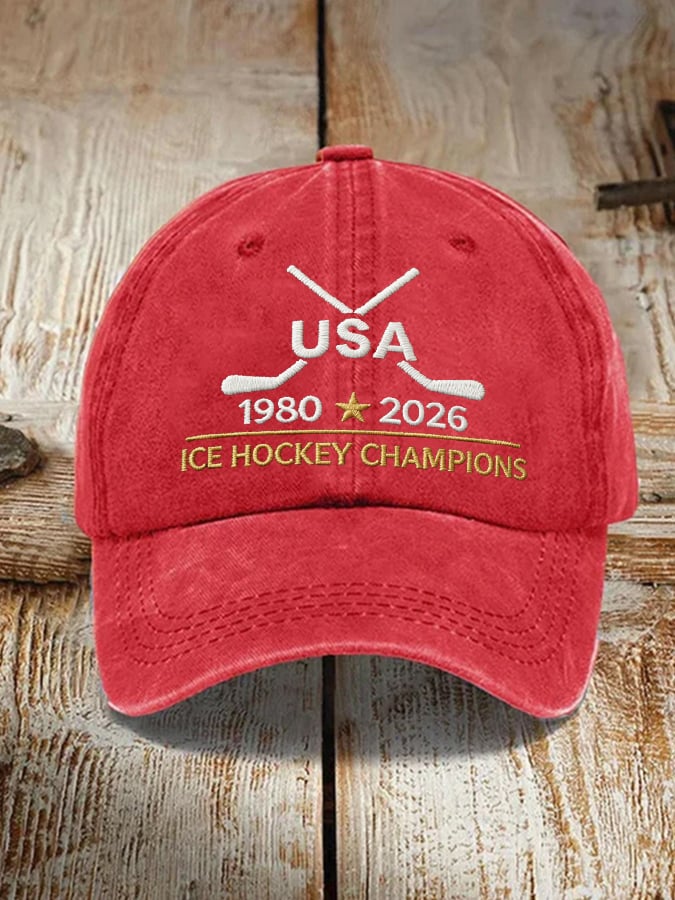 Unisex Hockey Print Baseball Cap