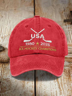 Unisex Hockey Print Baseball Cap