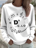 Women's Music Lover Print Sweatshirt