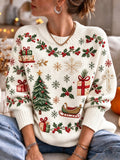 Women's Casual Print Knit Top