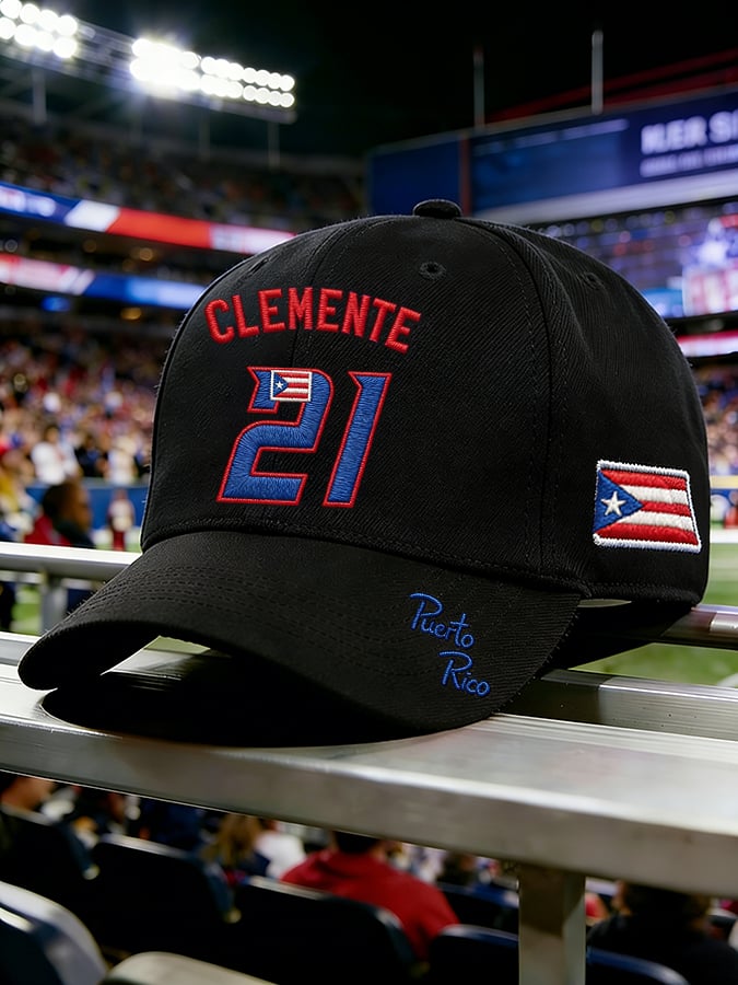 Puerto Rican Baseball Print Cap