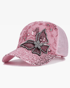 Unisex Rhinestone Butterfly Baseball Cap