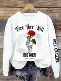 Women's Retro Rock Singer Commemorative Print Hoodies