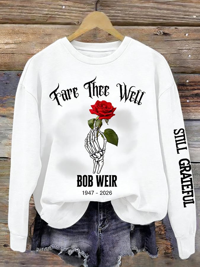 Women's Retro Rock Singer Commemorative Print Hoodies