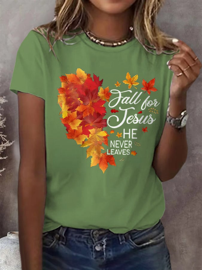 Women's Casual Retro Autumn Faith T-Shirt