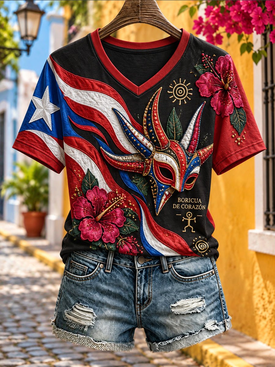 Women's Puerto Rico Print T-shirt