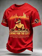 Men's Singer Print Casual T-Shirt