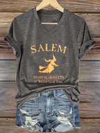Women's Wicked Salem Massachusetts Print Casual T-Shirt