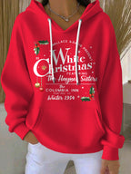 Women's Merry Christmas Print Casual Hoodies