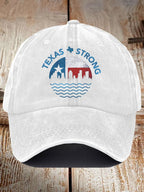 Retro Texas Strong State Flag Print Baseball Cap
