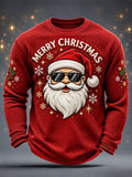 Men's Santa Claus Print Casual Top