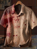 Men'S Casual Blood Stain Print Shirt