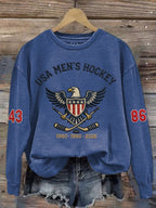 Women's  Hockey Print Sweatshirt