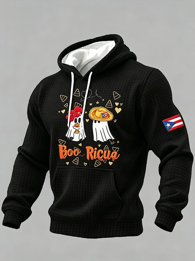 Men'S Puerto Rico Halloween casual print hoodie