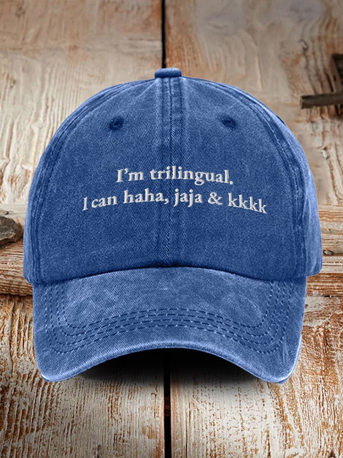 Funny Trilingual Jokes, Unisex Baseball Caps