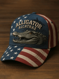 Vintage Alligator Alcatraz Everglades Florida Est 2025 Print Hat