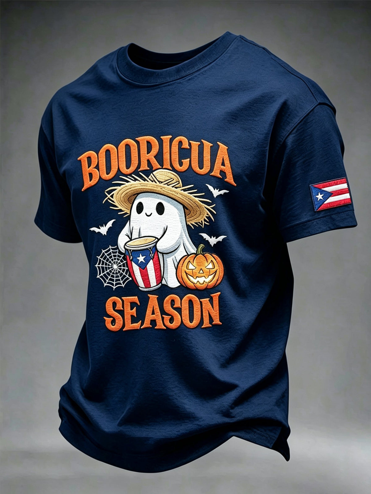 Men's Puerto Rico Halloween Printed Short-Sleeve T-Shirt