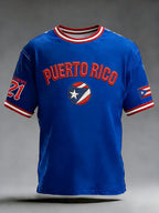 Men's Puerto Rico Baseball Fan Casual T-Shirt
