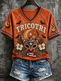 Women'S Puerto Rico Halloween Print T-Shirt