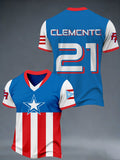 Men's Puerto Rico Baseball Printed T-shirts