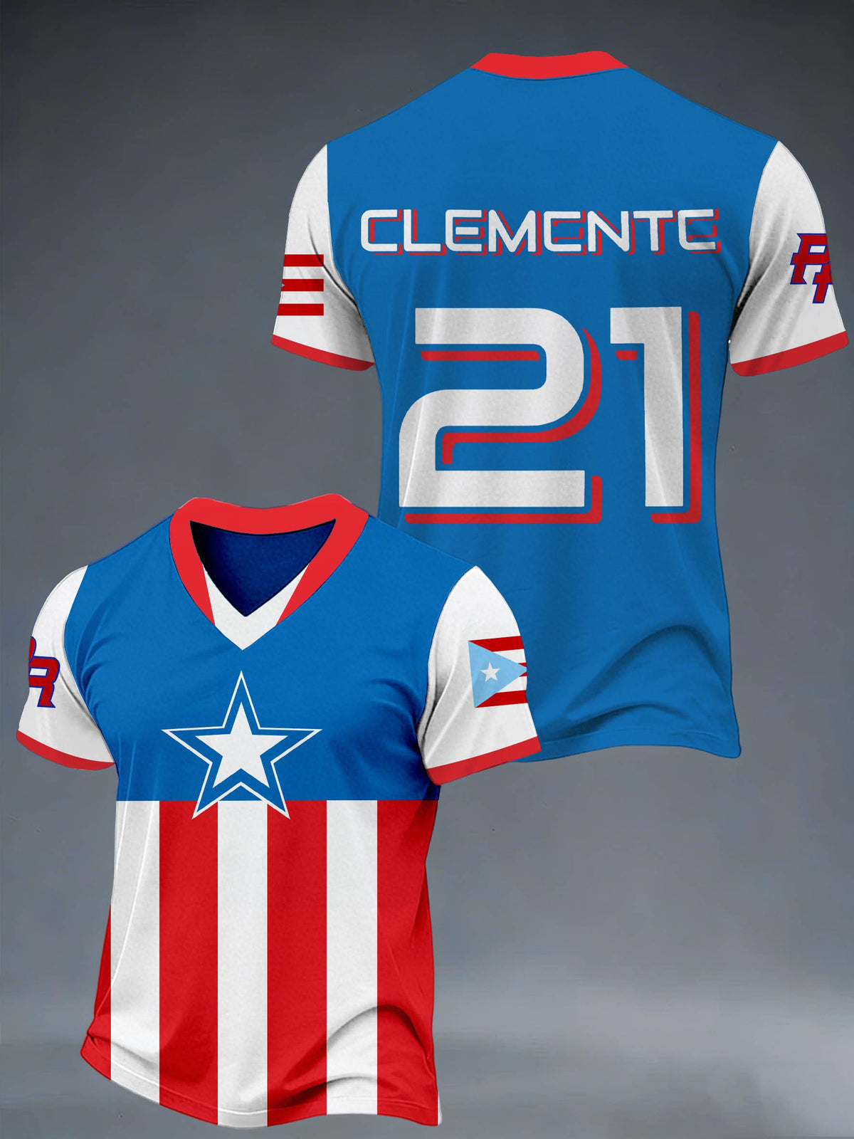Men's Puerto Rico Baseball Printed T-shirts