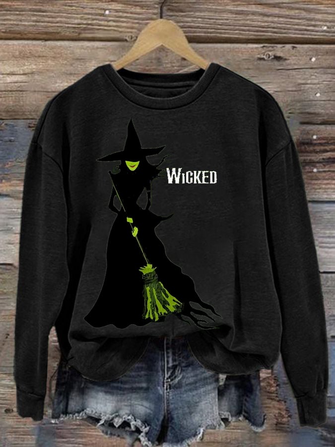 Women's Salem Witch Print Sweatshirt