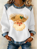 Women's Puerto Rico Christmas Print Casual Sweatshirt