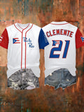 Women's Puerto Rico Baseball Print Shirt