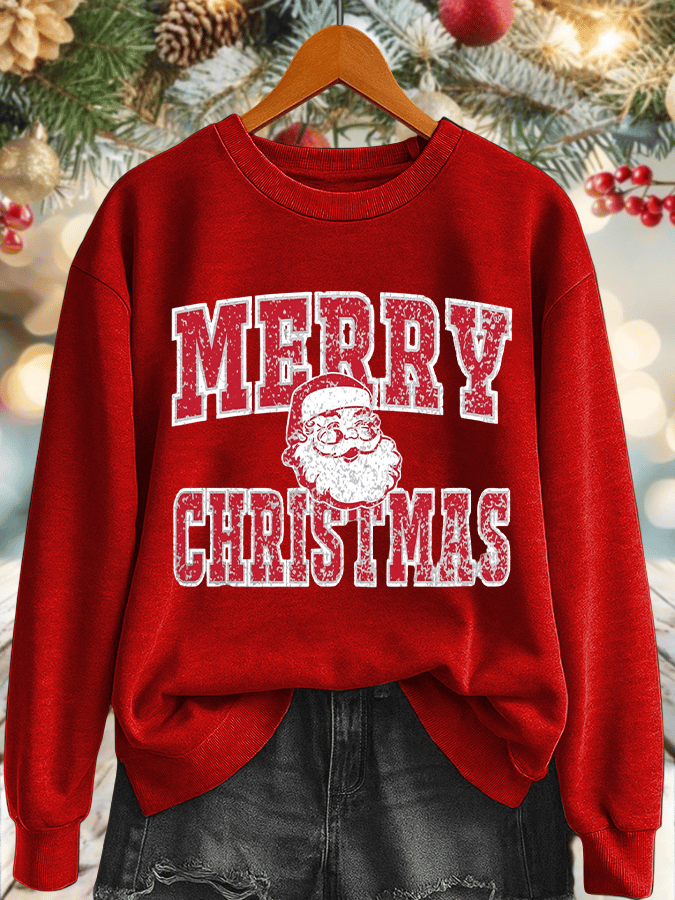 Women's Merry Christmas Print Sweatshirt