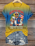 Women's Benito Bowl Printed Crew Neck Short-Sleeved T-Shirt