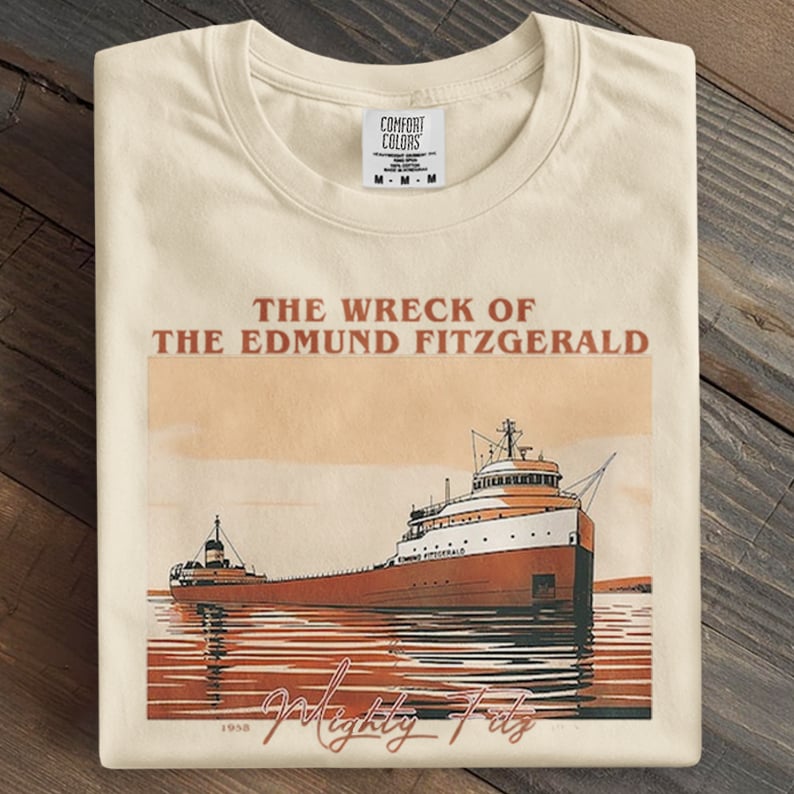 The Wreck Of The Edmund Fitzgerald Art Print Casual T-Shirt