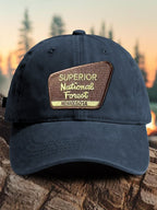 Retro Superior National Forest Minnesota Print Baseball Cap