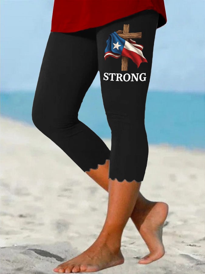 Women's Texas Strong Printed Leggings