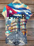 Puerto Rico Yo Soy De PFKNR Printed Crew Neck T-shirt
