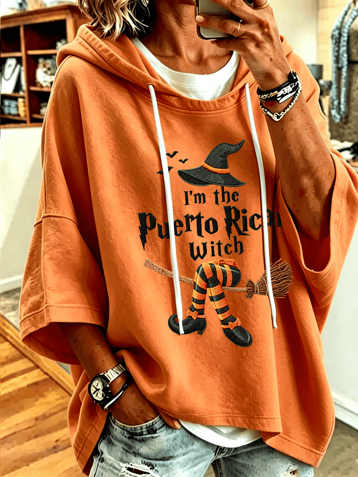 Women's Halloween In Puerto Rico Printed Casual Sweatshirt