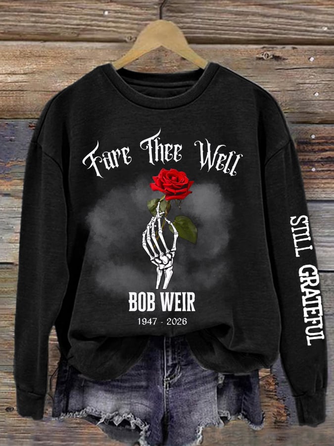 Women's Retro Rock Singer Commemorative Print Hoodies