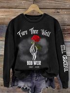 Women's Retro Rock Singer Commemorative Print Hoodies