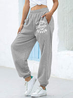 Football is My Favorite Season Print Casual Pants