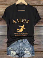 Women's Wicked Salem Massachusetts Print Casual T-Shirt